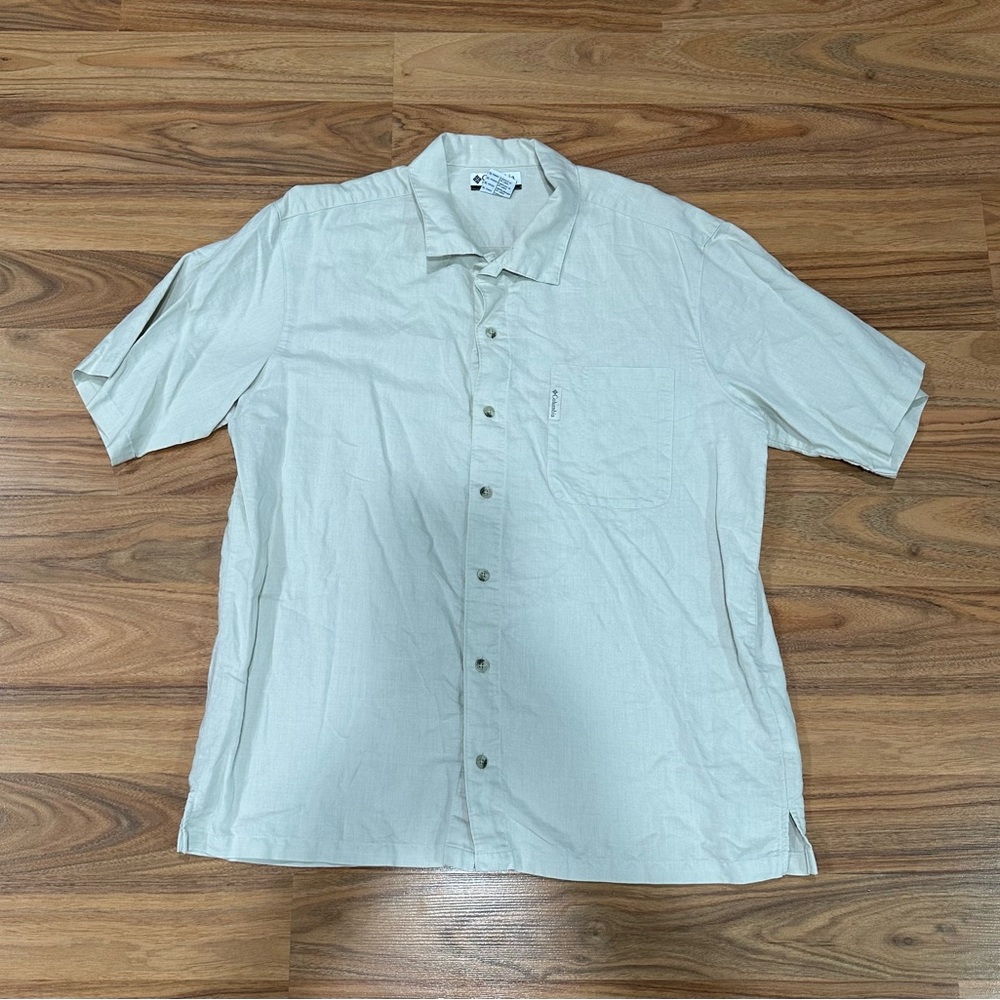 Columbia Men’s Ramie Cotton Button Down Shirt Size XL